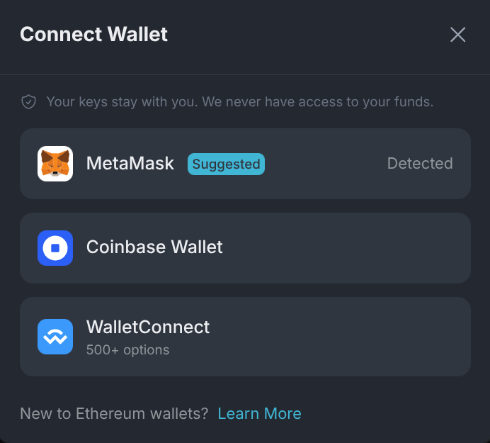 Connect wallet dialog
